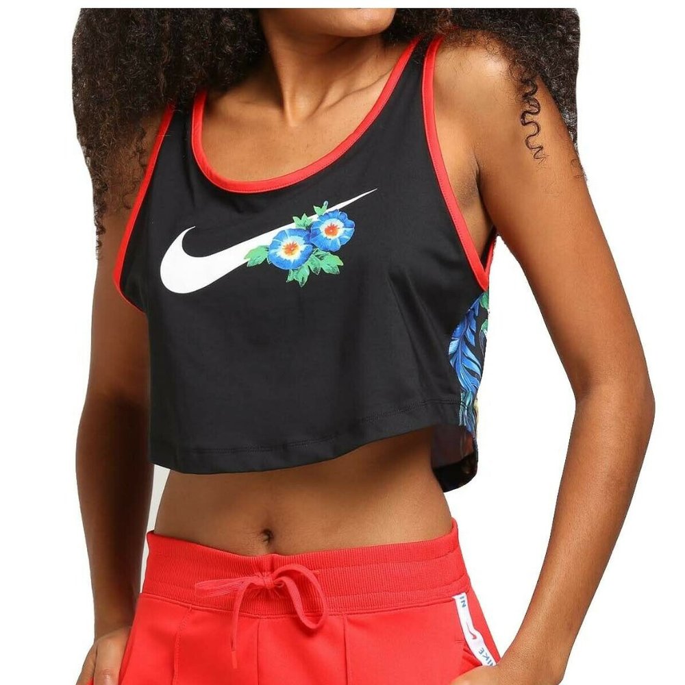 Women's Nike Hyper Femme Cropped Tropical Tank Top
